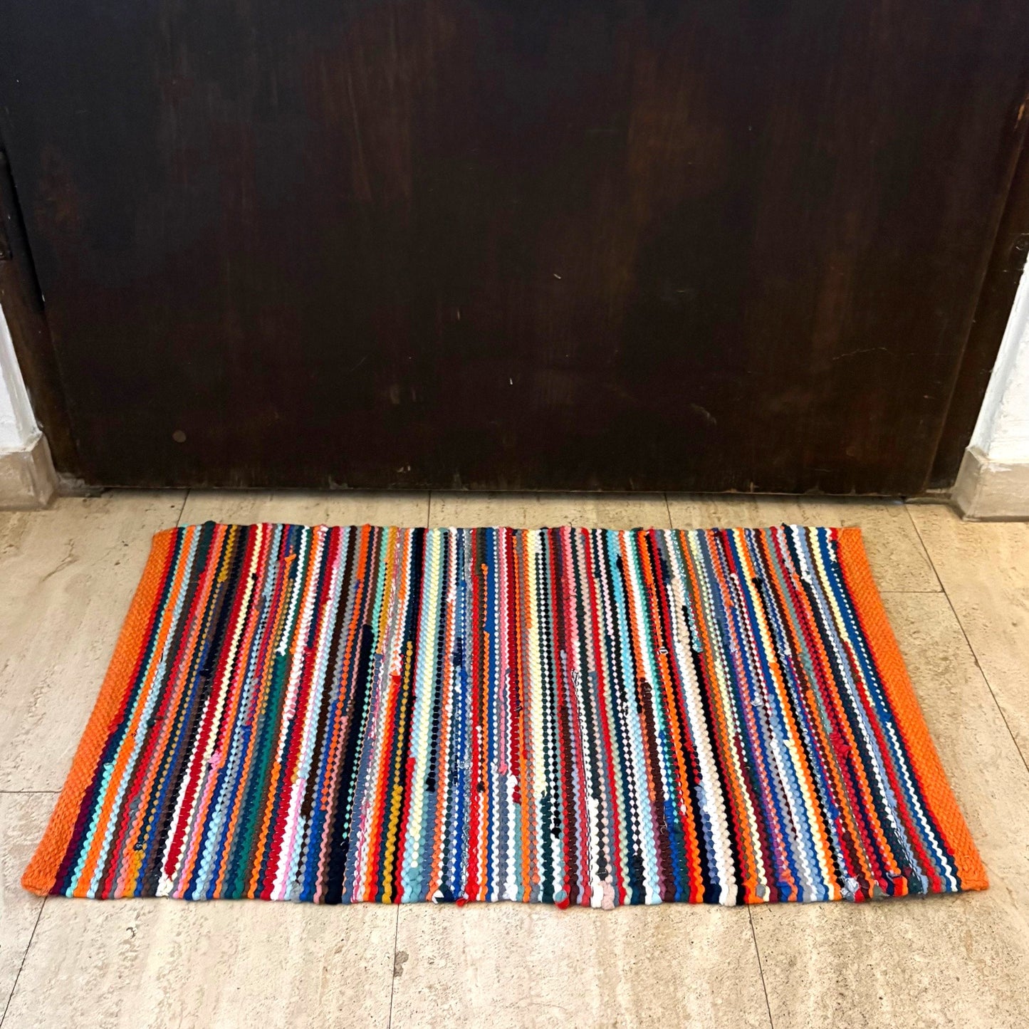 Farbenfroher Upcycling Teppich / Vorleger 50x80cm