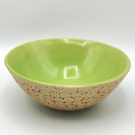 Müslischale einfarbig mit antiker Außenstruktur