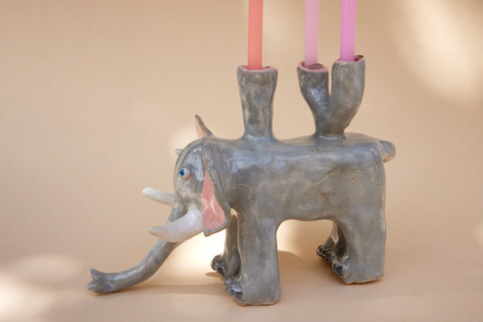 Tierfiguren Kerzenhalter Elefant