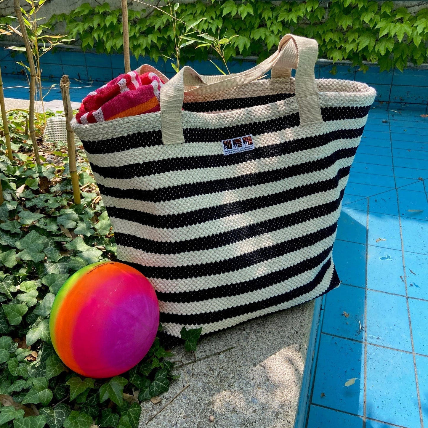 Tasche handgefertigtes Unikat Tragetasche für Strand Einkauf Yoga Freizeit