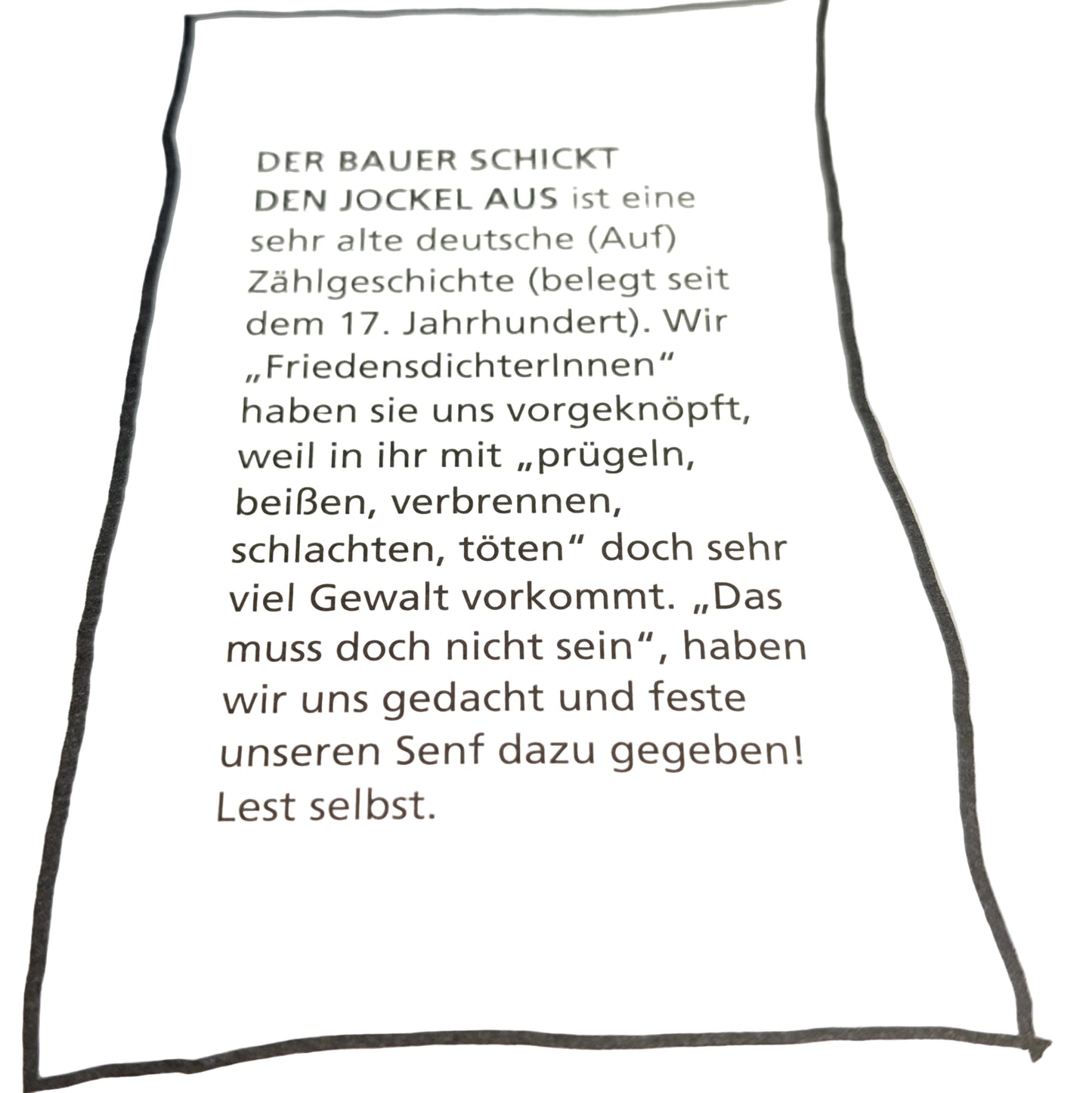 Leporello "Ein Buch über den Frieden"